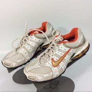 Nike Reax 8.5/6/40 Running Shoes White Orange Gold